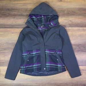 Marmot Plaid Lined Hooded Jacket Women's Small